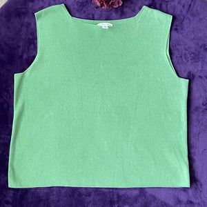 Coldwater Creek sleeveless green 2X blouse.